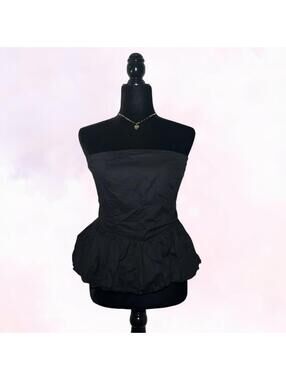 NWT Black Bubble Top Coquette Minimalist Size M